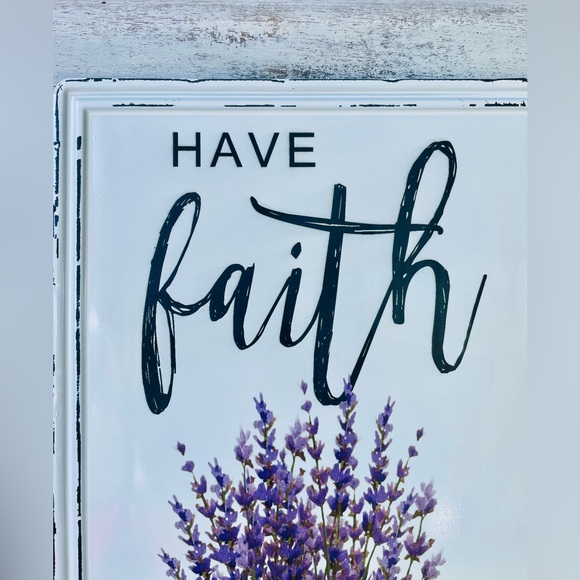 Have Faith Lavender Metal Sign - Picture 4 of 12